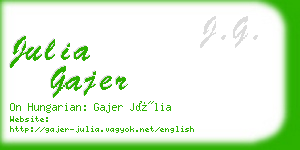 julia gajer business card